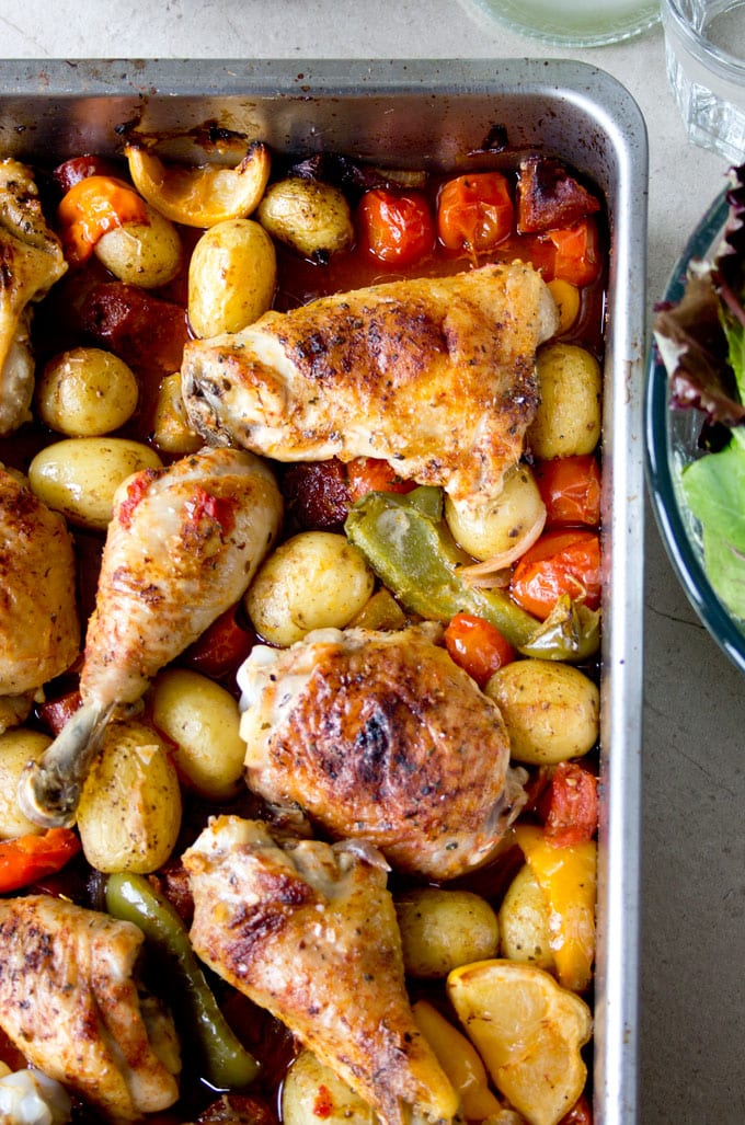 Spanish Chicken and Chorizo Tray Bake – Sugar Free Londoner