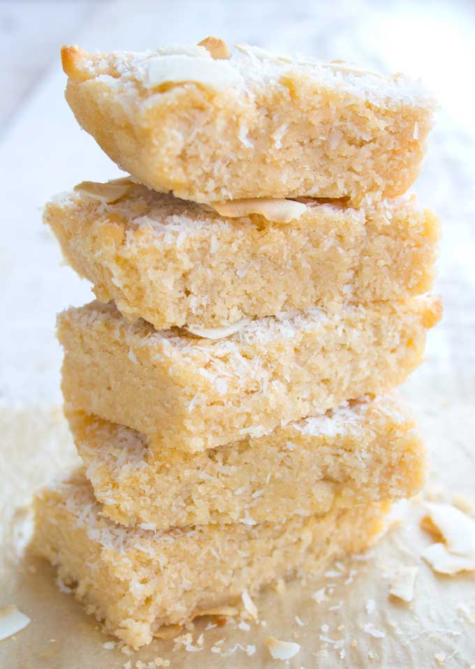 Keto Coconut Blondies Sugar Free Londoner