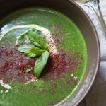 fresh spinach soup with mint