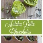 matcha latte chocolates in a bowl and in a silicone mould