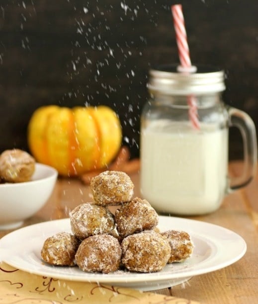 pumpkin pie snowball cookies