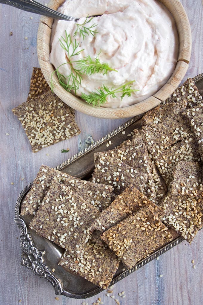 Sesame Flaxseed Crackers