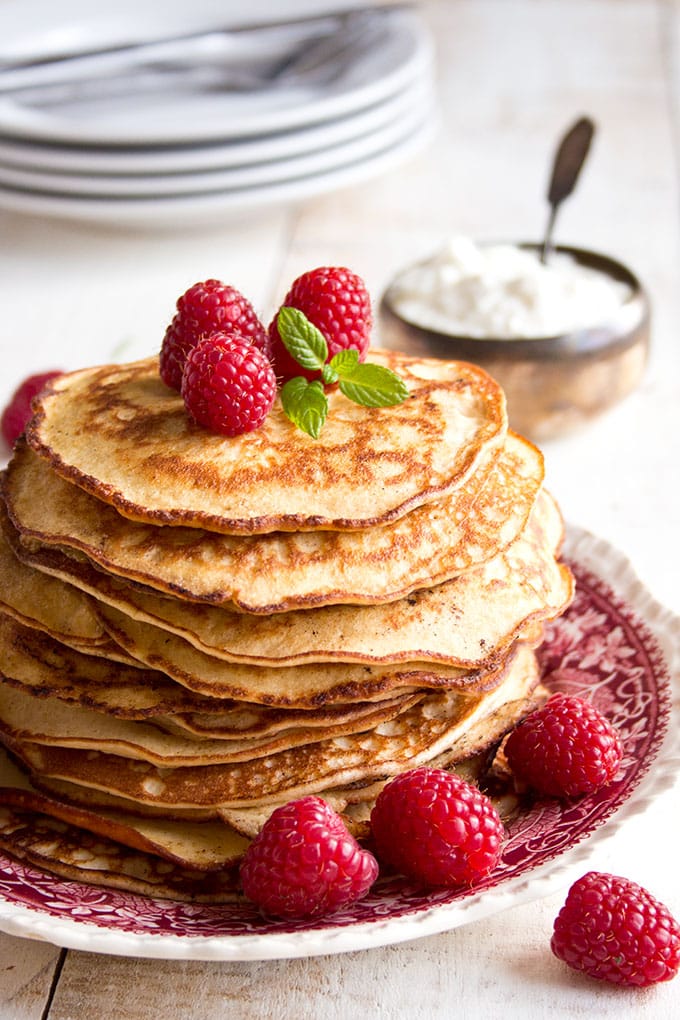 Almond Cream Cheese Pancakes