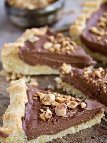 slices of healthy chocolate tart