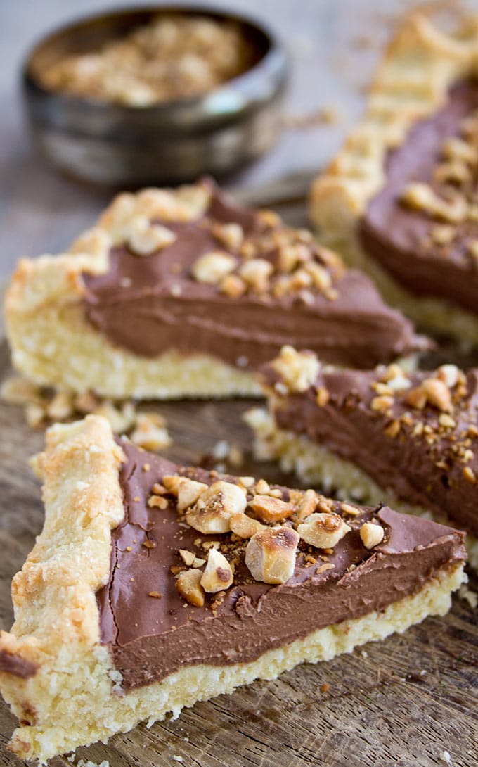 slices of healthy chocolate tart