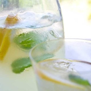 sugar free homemade ginger ale closeup