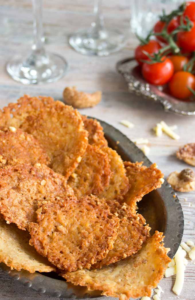 low carb chips in a silver bowl