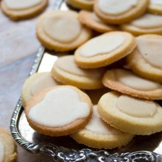 coconut shortbread cookies with glaze