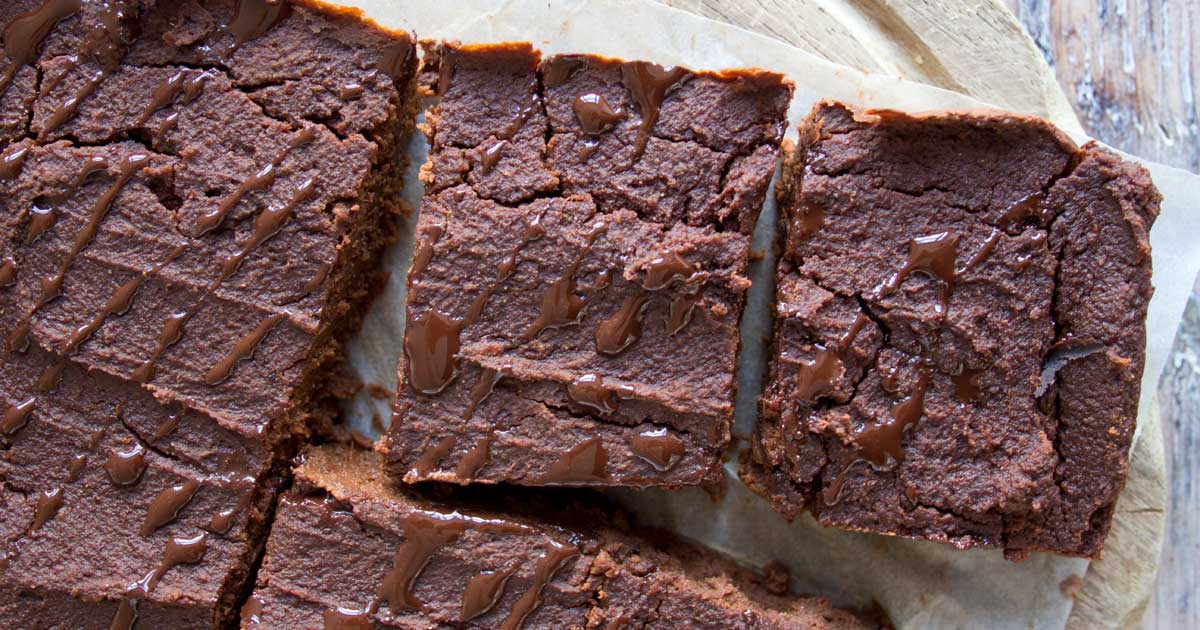 Pumpkin Brownies with chocolate drizzle