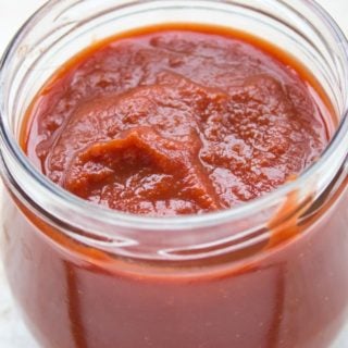 Low Carb BBQ Sauce in a glass jar