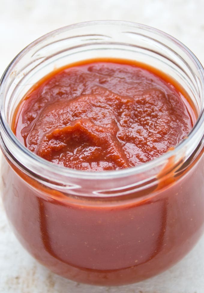 Low Carb BBQ Sauce in a glass jar