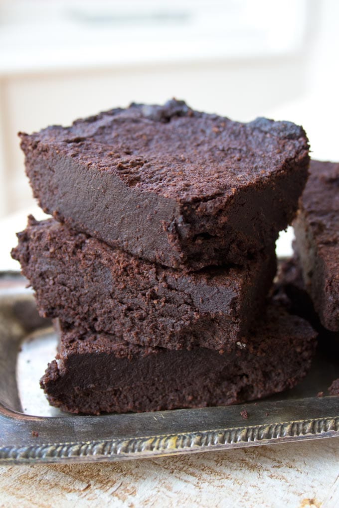 Stack of 3 Keto low carb brownies