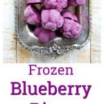 These 3 ingredient frozen blueberry bites are such a refreshing fruity treat. Sweetened with stevia, it’s an easy recipe that is low carb, gluten free and vegan. Can be made in any ice cube tray! #lowcarb #sugarfree #vegan #blueberries #dessert #frozen