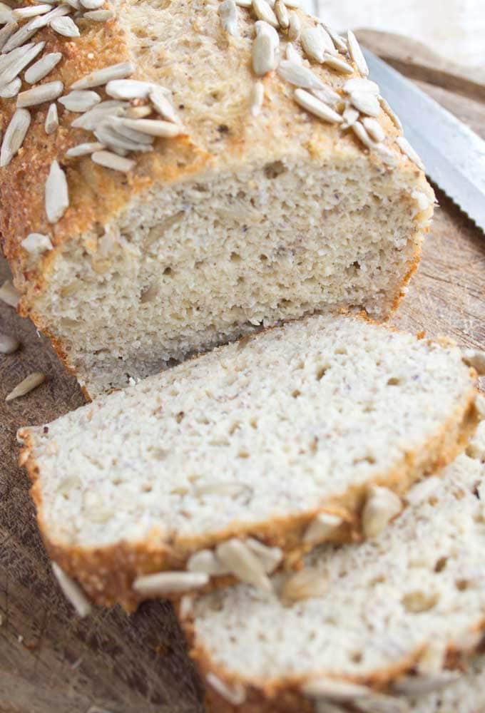 sliced low carb chia bread
