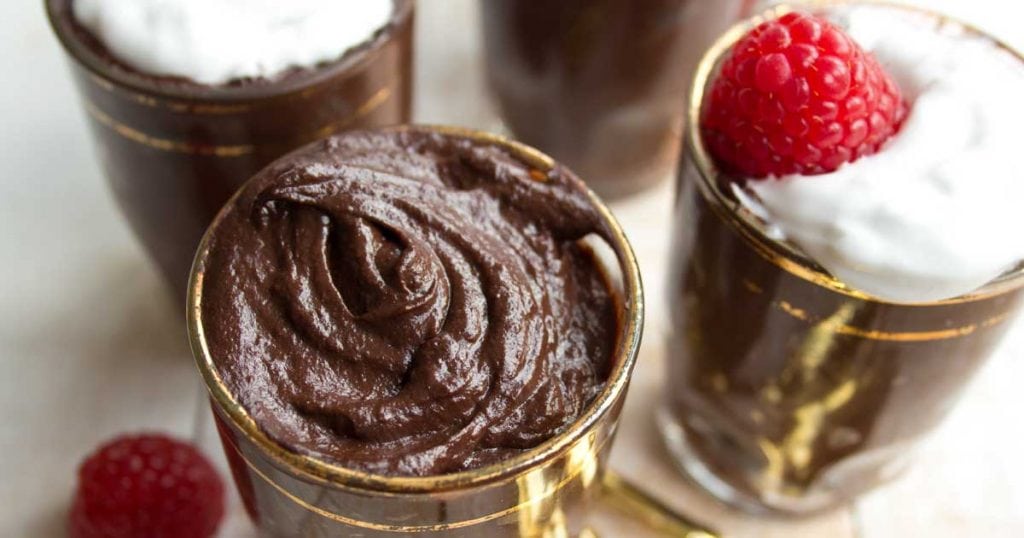 Chocolate avocado mousse is not only a super-easy dessert that comes together in minutes, it's also impossibly delicious! This sugar free Keto chocolate avocado pudding is creamy, silky and nutritionally dense. You cannot taste the avocado AT ALL! Vegan, low carb and suitable for diabetics.