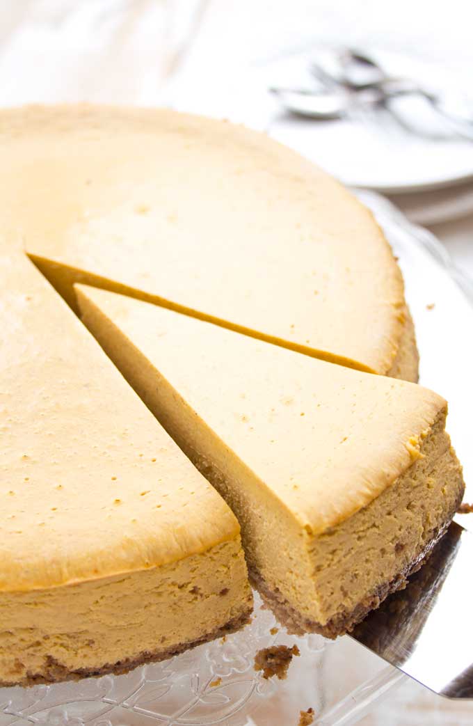 Pumpkin cheesecake without the salted caramel drizzle. 