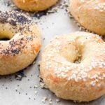 keto bagels with sesame and poppy seed