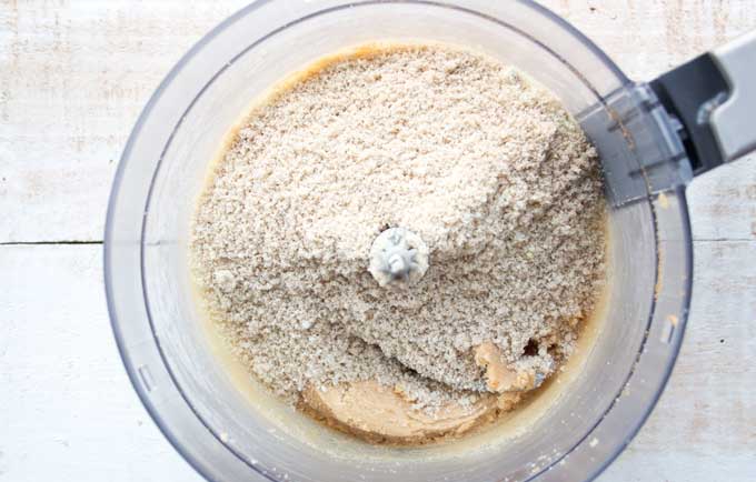 adding almond flour to the Keto cereal dough
