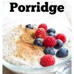 keto low carb porridge decorated with berries