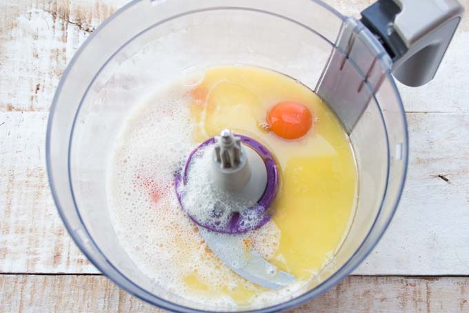 wet ingredients for keto bread rolls in a bowl