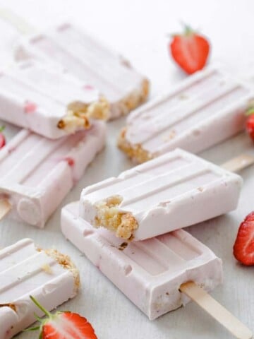 strawberry cheesecake flavoured sugar free popsicles