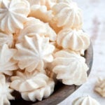 sugar free meringues in a wooden bowl