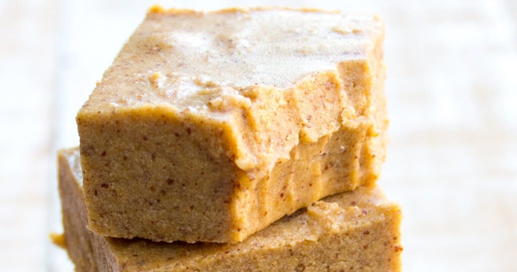 a square of fudge with teethmarks