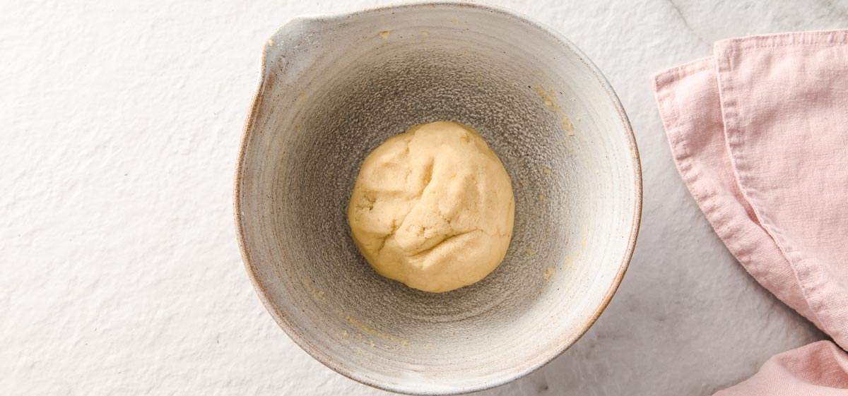 a dough ball in a bowl