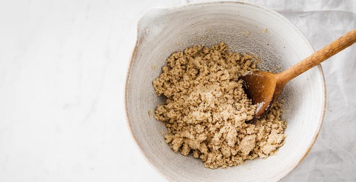 Almond flour base mix in a bowl.