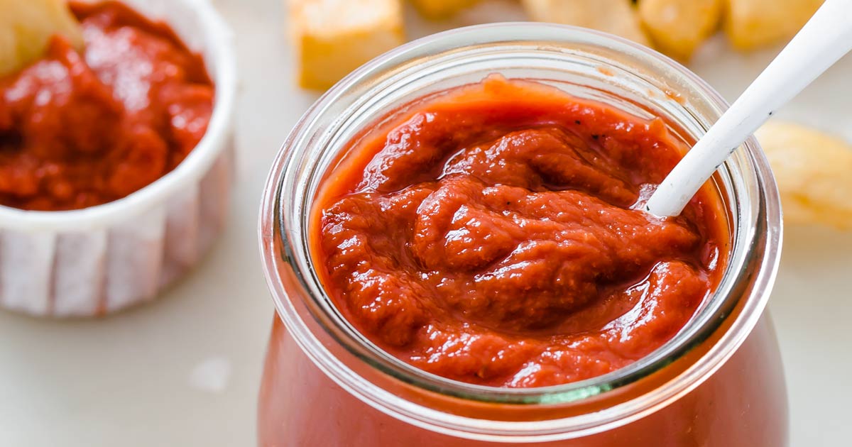 sugar free ketchup in a jar