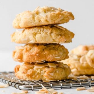 a stack of keto oatmeal cookies