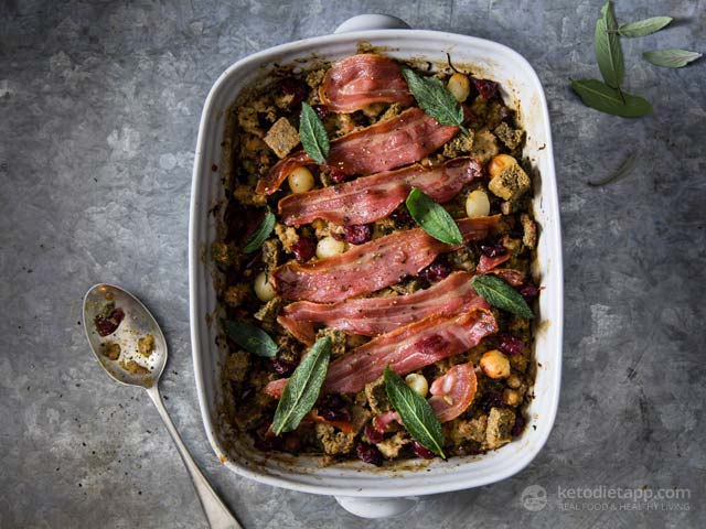 Pork sage bacon stuffing by Keto Diet App