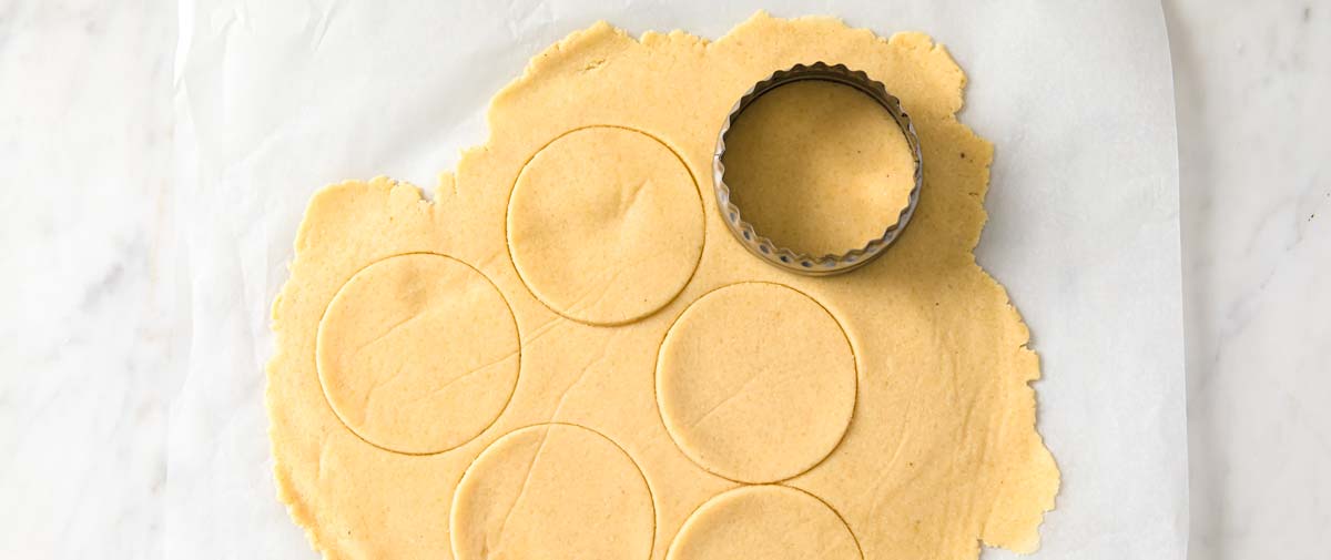 cutting out pastry dough circles