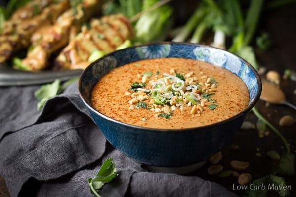 a bowl with satay sauce