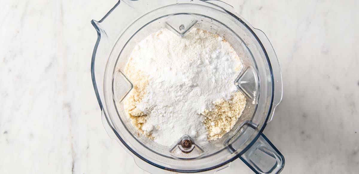 dry ingredients in a blender