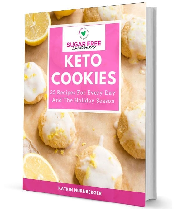 Mockup of the Keto Cookies Cookbook.