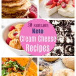 collage with 6 keto cream cheese recipes