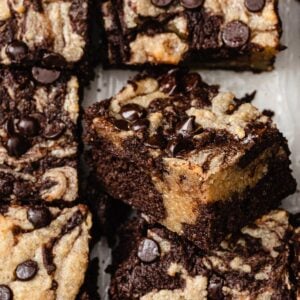 keto peanut butter brownies with chocolate chips