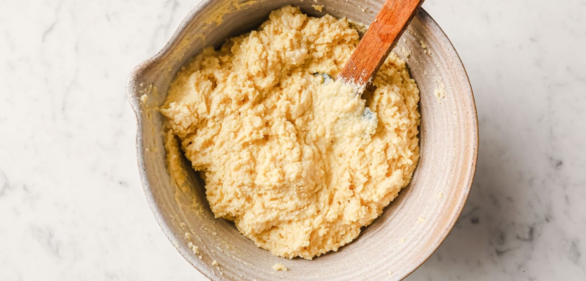 low carb muffin batter in a bowl