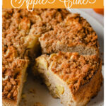 Collage de Pinterest con tarta de manzana cetogénica