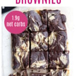 salted caramel brownies cut into squares