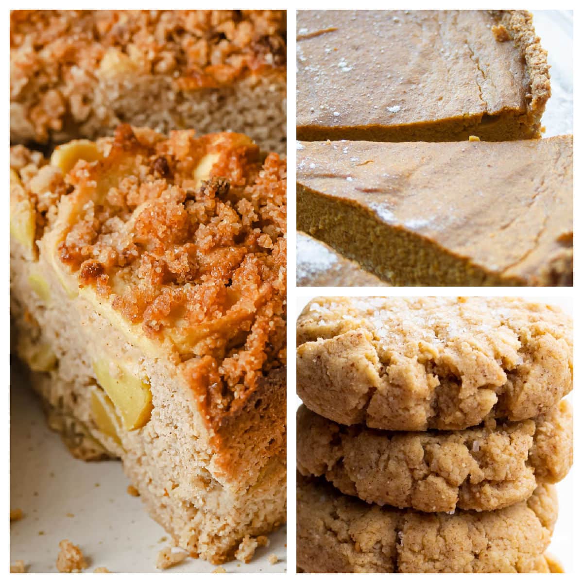 a collage of 3 fall themed recipes