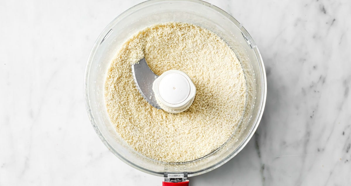 dry ingredients in a food processor bowl