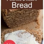 a buttered slice of peanut butter bread pinterest pin