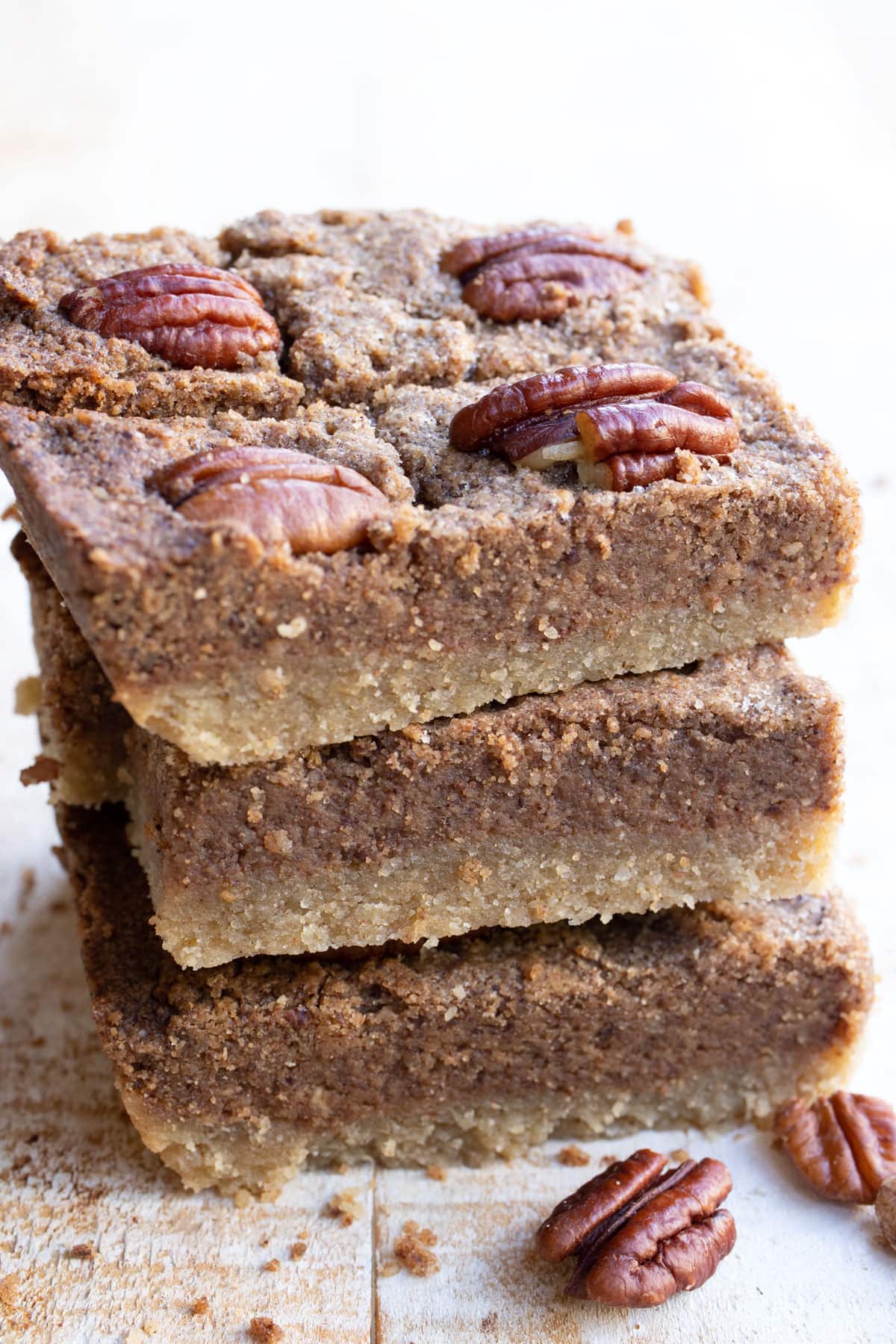 stacked pecan bars