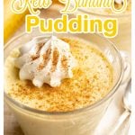 a dessert cup with banana pudding