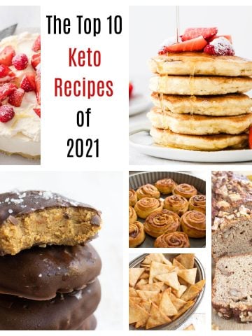 a collage with images of the top 10 Keto Recipes of 2021