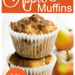 a stack of apple muffins