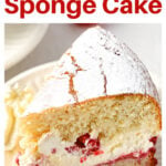 a slice of Victoria sponge cake