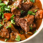 beef stew in a bowl